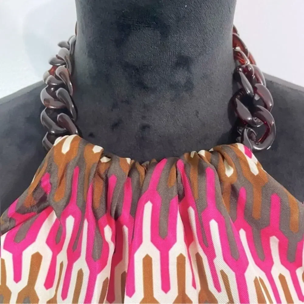 EUC - Milly of New York Geo Silk Halter - Picture 4 of 8